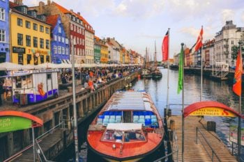 Travel to Denmark and visit the Nyhavn River