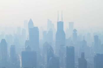 Smog In China: Skyline of Shanghai