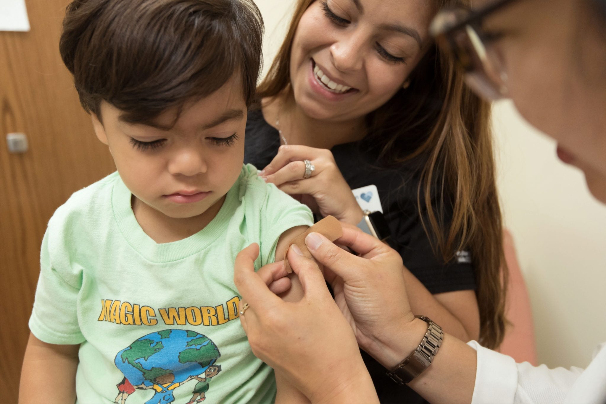 chilean boy receiving health care