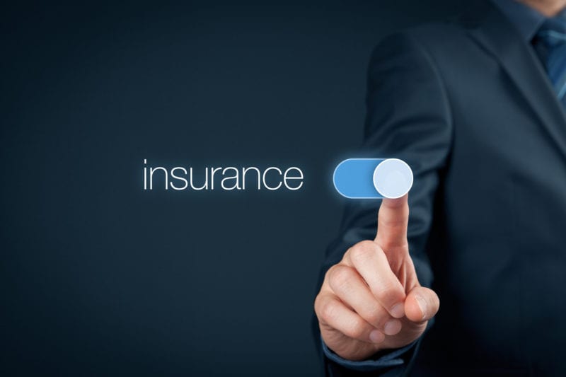 Insurance with touch screen slider button