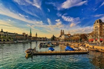 Zurich Switzerland's waterfront