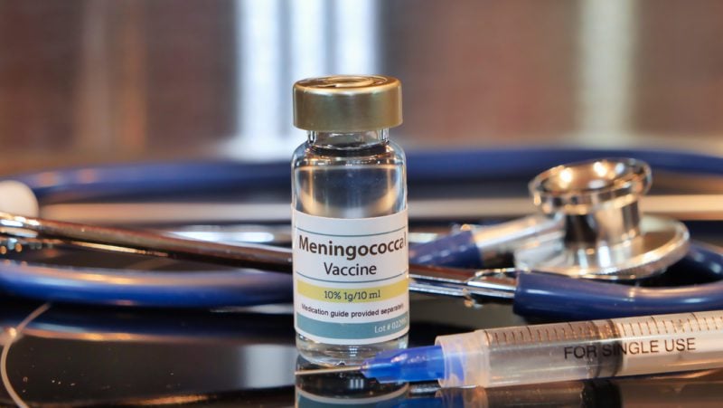 Vial of Meningococcal vaccine