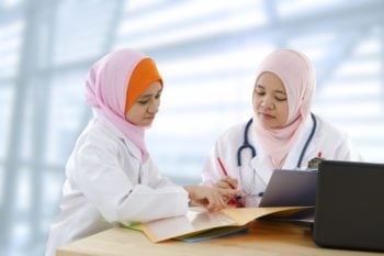 Female doctors at Indonesian hospital