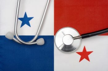 Panama flag and stethoscope