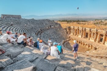 Student Group Travelling the Hierapolis amphitheater in Turkey