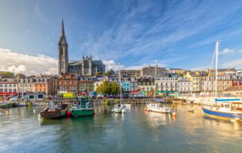 popular ireland tourist destination, the St Colman's Cathedral in Cobh, Ireland