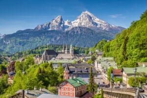 Nestled in the Bavarian Alps, Garmisch-Partenkirchen showcases charming traditional architecture, lush green landscapes, and stunning snow-capped mountains, making it a popular destination for outdoor activities and scenic beauty.
