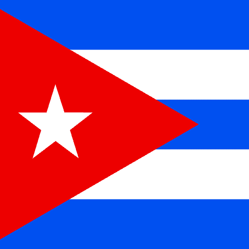 A vibrant Cuban flag with red, white, and blue stripes and a white star on a red triangle, symbolizing national pride and global travel coverage for international citizens.