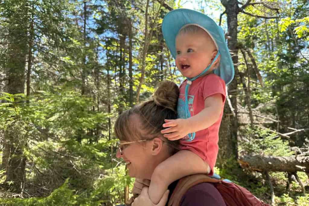 a mother and daughter hiking in Acadia National Park, Maine, one of the best family vacation ideas for 2026
