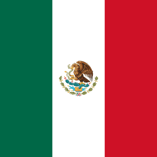 A vibrant Mexican flag featuring green, white, and red vertical stripes with the National Coat of Arms in the center, symbolizing Mexican heritage and patriotism.