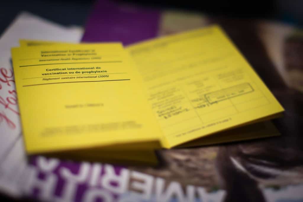 Yellow book International Certificate of Vaccination or Prophyla, something travelers need to check as well as the vaccination requirements for their destination
