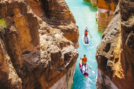 Enjoy breathtaking scenery while exploring scenic rock formations from the water.