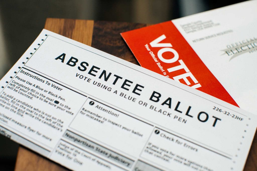 Absentee ballot for overseas U.S. voters.