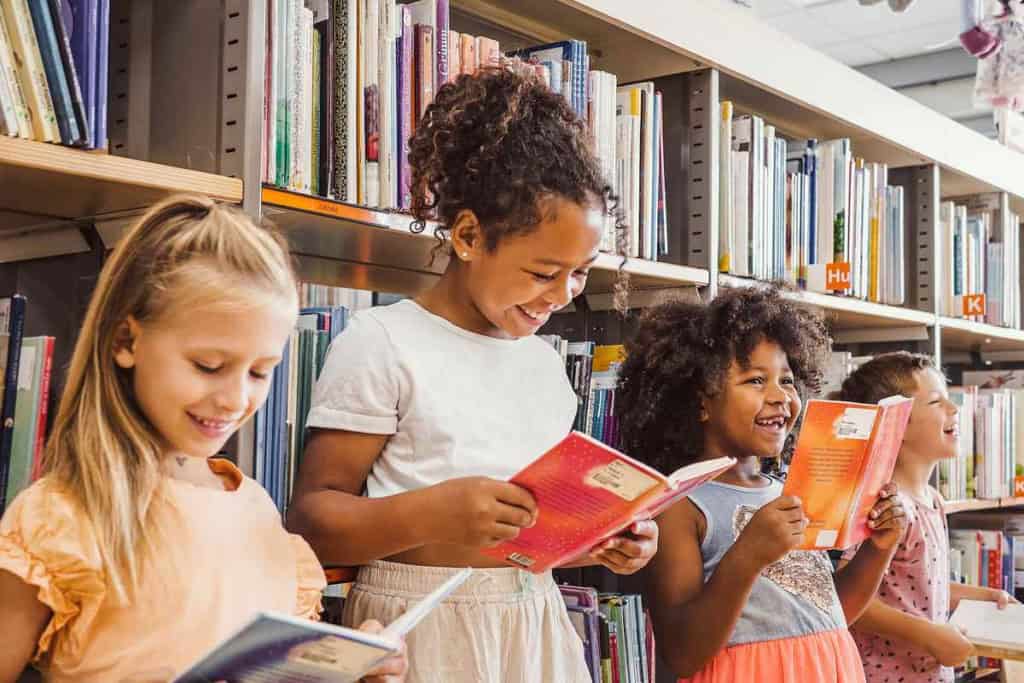 young students reading books at an international school, one of the most popular school options for expat children