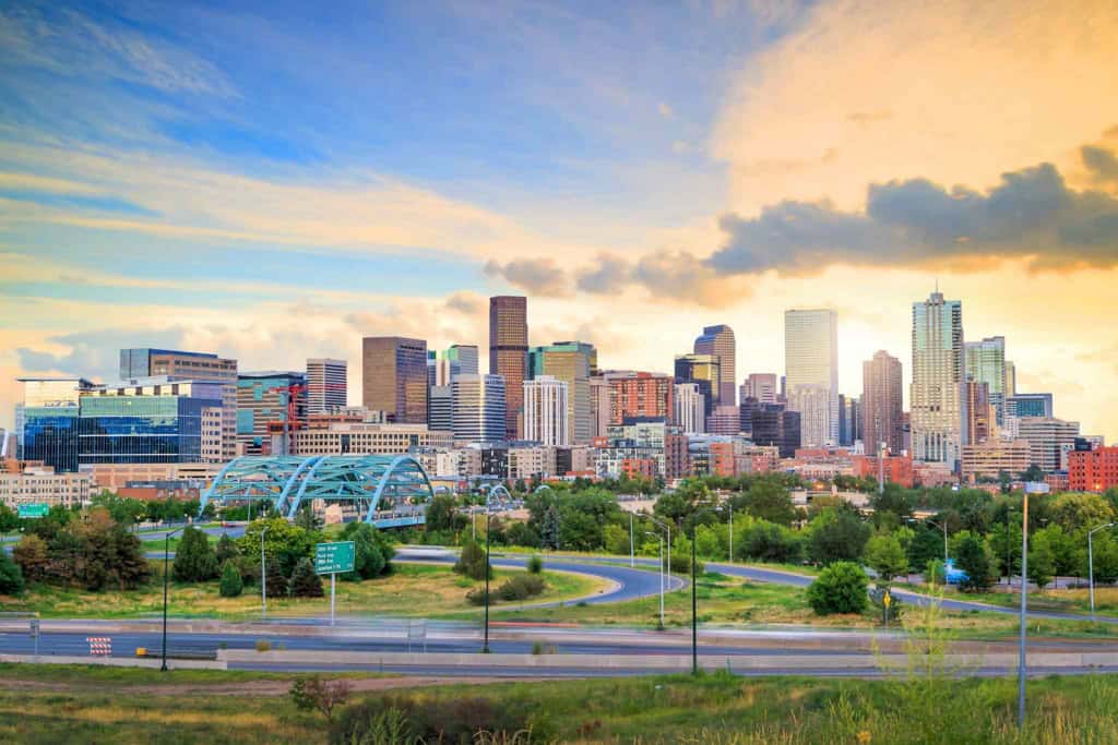 skyline of Denver, Colorado, one of the best places to retire in the US