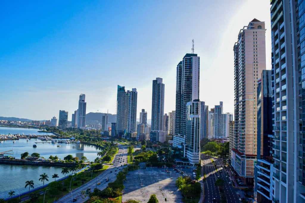 Skyline of Panama City, one of the safest places to live in the world