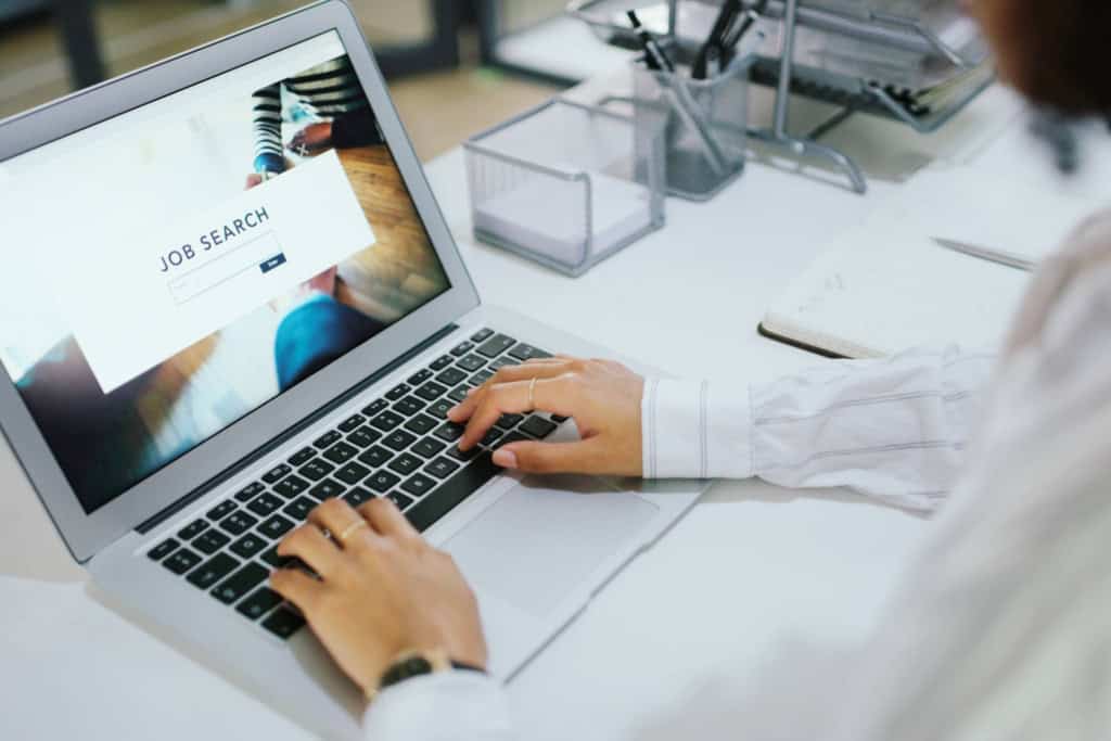 a candidate searching for a job on a job search website