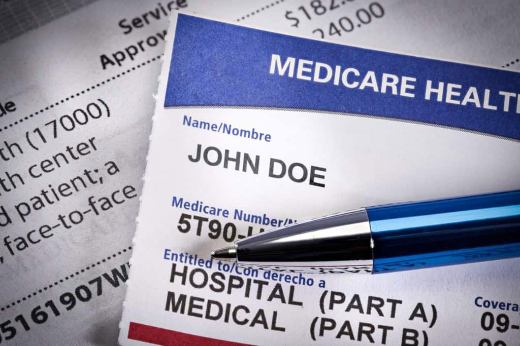 Medicare health insurance card representing healthcare coverage for foreign retirees in the USA