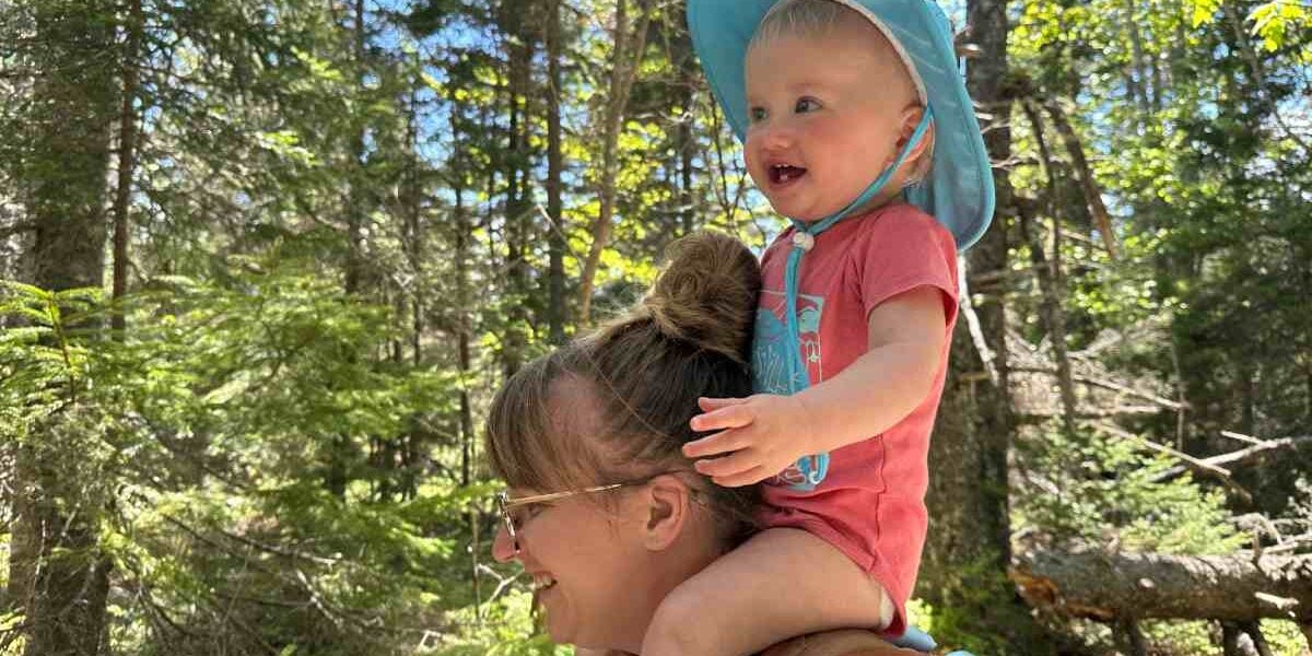 family-acadia-national-park a mother and daughter hiking in Acadia National Park, Maine, one of the best family vacation ideas for 2025