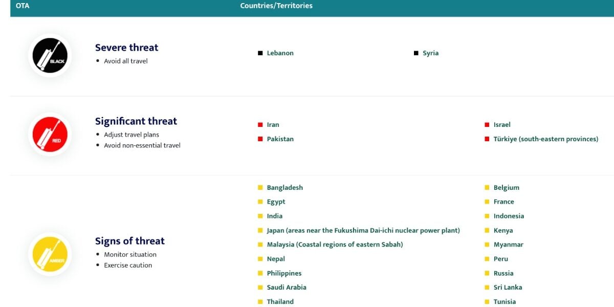 hong-kong-travel-advisory A screenshot of the Hong Kong travel advisory, Security Bureau